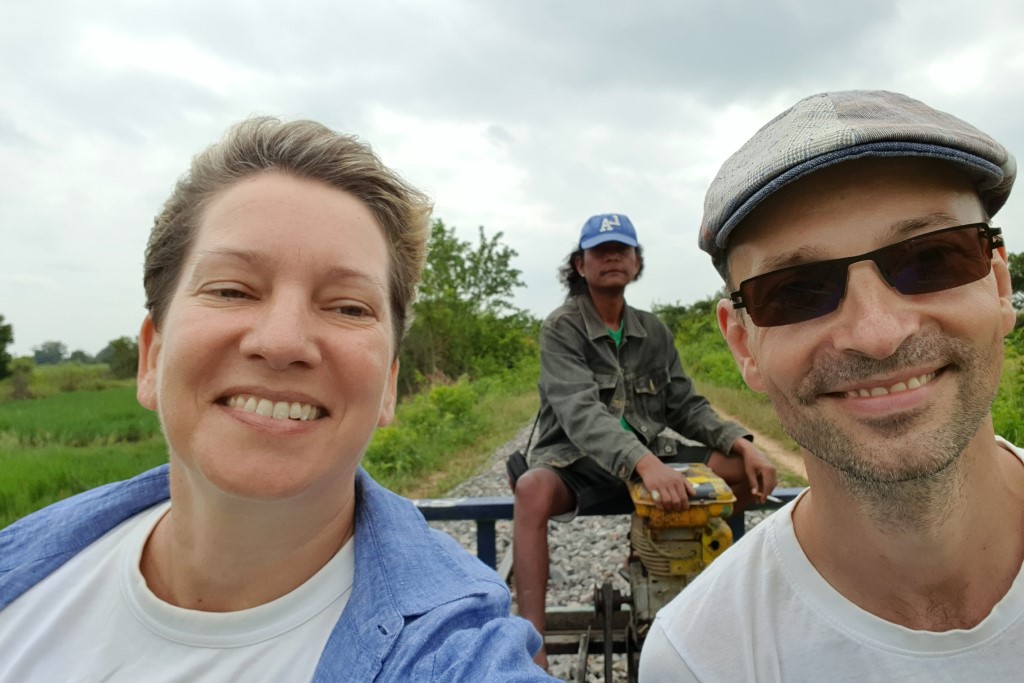Selfie auf dem Bambuszug