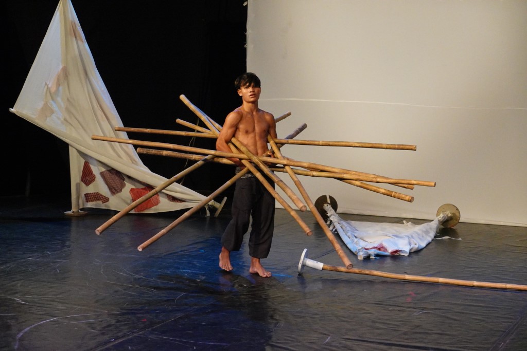 Artist mit Bambus